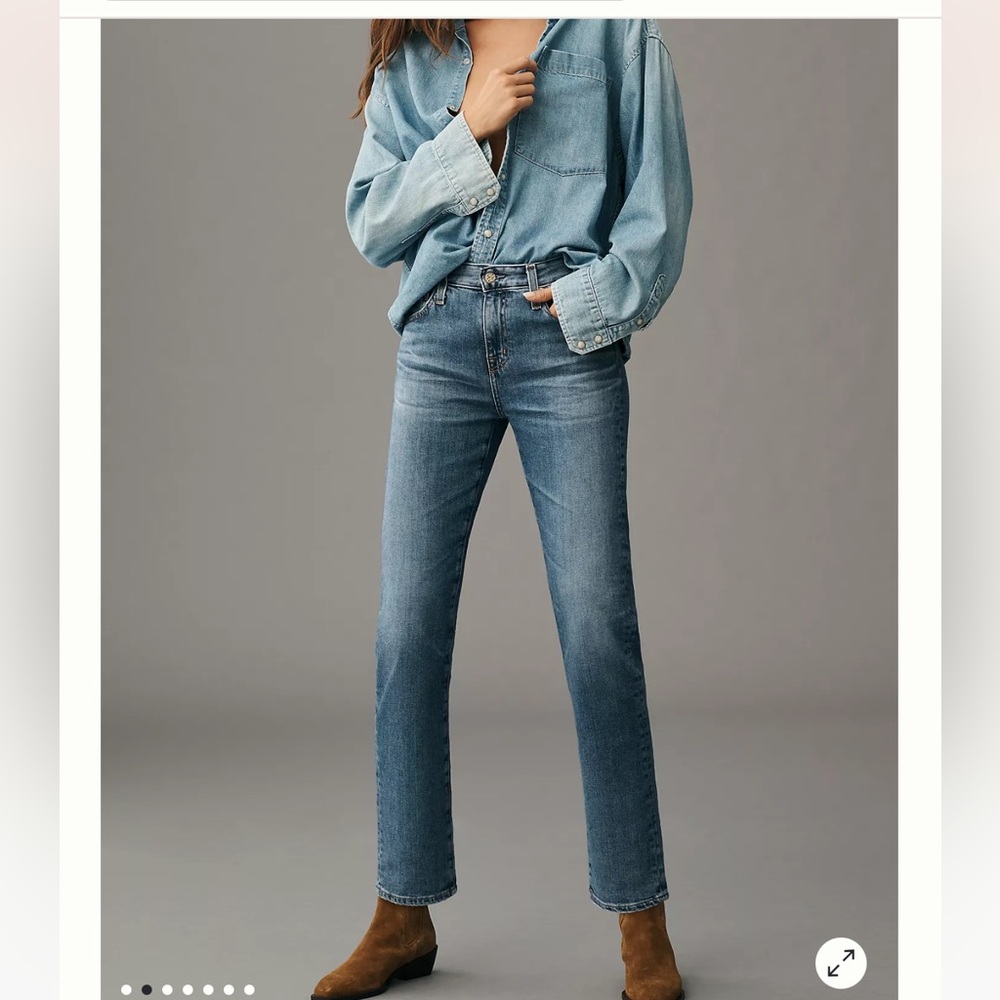 $225 AG Adriano Goldschmied x Anthropologie Ex Boyfriend Slim slouchy jeans 32